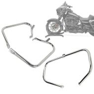 Set Pare carter TR1 + Protection de sacoche compatible avec Harley Davidson Touring 97-08 Craftride chrome