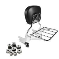 Set Sissy Bar mit Gepäckträger Abnehmbar S1 + Anbausatz Docking Hardware Kit passend für Harley Davidson Electra-Street-Road Glide, Road King 97-08 Craftride chrom