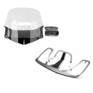 Set: Windschild Honda Goldwing GL 1800 01-16 mit Lüftungsgitter klar + Gepäckträger New Style Honda Goldwing GL 1800 01-16 chrom_1