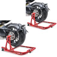 2x Béquille d'Atelier Arrière compatible avec Ducati Diavel / S 11-22 Chariot Single Mover Rouge Discount Set