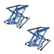 2x Pont élévateur ciseaux compatible avec moto custom Custom ConStands Mid-lift XL bleu Discount Set CB1249