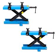2x Moto Pont elevateur ciseaux Mini-Lift Cric 500kg en bleu Discount Set