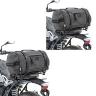 2x Sacoche de selle Moto arrière Vintage 35L Canvas Sac à dos Rouleau gris Discount Set