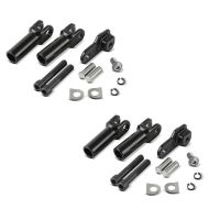 2x Support repose pieds passager compatible avec Harley Davidson Softail Slim 12-17 Craftride noir Set Discount