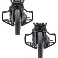 2x Pare cylindre Mustache compatible avec Harley Davidson Softail Sport Glide 18-24 noir 32mm Craftride Set Discount