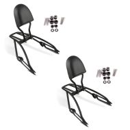2x Sissybar passend für Harley Davidson Street 750 15-20 Craftride Fast Driver-S inkl. Gepäckträger schwarz Spar-Set