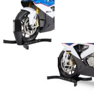 2x Vorderradhalterung ConStands Easy-Plus Motorradständer bis 21 Zoll schwarz-matt Spar-Set_1