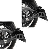 2x Seitlicher Kennzeichenhalter passend für Yamaha XVS 650-1100 Drag Star 96-07 Craftride schwarz Spar-Set