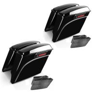 2x Sacoches Rigides Stretched BL compatible avec Harley Davidson Touring 94-13 avec doublure noir Craftride Set Discount