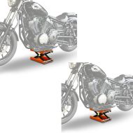2x Hebebühne ConStands Mid-Lift M Motorradheber für Harley und Chopper bis 500 kg in orange Spar-Set_1
