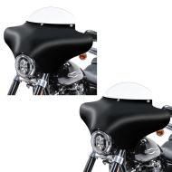 2x Carenage Batwing + pare-brise M compatible avec motos custom et Bobber MW8 mat-clair Craftride Discount Set