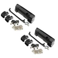 2x Set de Charnières et serrure compatible avec Harley Davidson Tour Pak Topcase 14-24 noir Craftride Set Discount