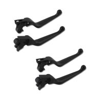 2x Set de Levier Frein Embrayage Grip compatible avec Harley Davidson Dyna Sportster Softail Touring 96- noir Craftride Set Discount