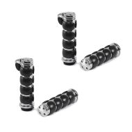 2x Lenker-Griffe 1" Zoll Craftride CG4 CNC Alu passend für Kawasaki Yamaha Suzuki Honda chrom Spar-Set