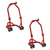 2x Béquille avant sous T de fourche ConStands Classic rouge avec 27 mm Adaptateur Discount Set