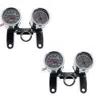 2x Compteur de Vitesse Moto Compte Tours analogue Craftride VTV chrome Discount Set