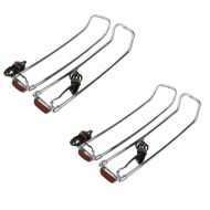 2x Seitenkoffer Top-Reling LED passend für Harley Davidson Touring 93-13 chrom Craftride Spar-Set