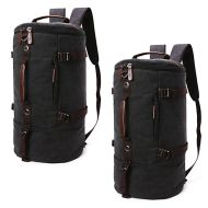 2x Motorrad Rucksack Canvas Craftride VG8 Hecktasche Vintage 35Ltr schwarz Spar-Set_1