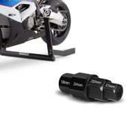 Set: Zentralheber Center Pro Motorradständer in schwarz matt + Innensechskant Steckachsen Nuss 17-19-22-24 mm schwarz_1