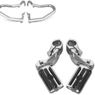 Set: Pare carter compatible avec Indian Scout/Sixty/Bobber 15-21 + Moto Respose-Pied pour pare cylindre CF3S pour 32mm en 