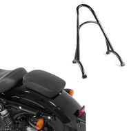 Set: Sissybar passend für Harley Davidson Sportster 04-20 Craftride Rider-XS schwarz + Sozius Saugnapf Sitzpad für Custom Bikes Craftride Glider schwarz