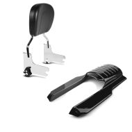 Set: Sissy Bar compatible avec Harley Davidson Road King 97-08 chrom Craftride + Prolongateur de Garde Boue arrière compatible avec Harley Davidson Road King 96-08 Craftride
