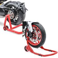 Set: Einarmständer Ducati Panigale V2 20-24 Montageständer Single-One rot + Montageständer Vorderrad FR passend für Ducati Panigale R / V2