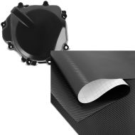 Set: Lichtmaschinendeckel passend für Suzuki GSR 600/ 750 06-16 Limadeckel + Wrapping Klebefolie Carbonfolie 75x100cm Carbon-Look 3D in schwarz