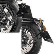 Set: Support de plaque latérale compatible avec Harley Davidson Sportster 883 Iron 09-20 Craftride noir + Support de plaque latéral L compatible avec Harley Davidson Sportster 883 Iron 19-20 noir Craftride