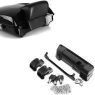 Set: Top-Case Razor compatible avec Harley Davidson Touring 2014-23-24 Craftride + Set de Charnières et serrure compatible avec Harley Davidson Tour Pak Topcase 14-24 noir Craftride