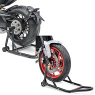 Set: Einarmständer passend für Ducati Diavel / S 11-22 Montageständer Single-Classic + Montageständer Vorderrad mit gummierten Aufnahmen Motorradheber vorne
