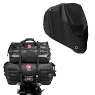 Set: Hecktasche Set SX70 + XB50 Volumen 120 L Dry Bag Wasserdicht + Abdeckplane XL Abdeckhaube in schwarz_1