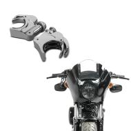 Set : Lampenmaske MG8 passend für Dyna Street Bob 06-17 Lampen Verkleidung + Windschild Kla mmern 49 mm Dyna Street Bob 06-17