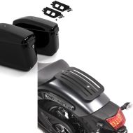Set: Seitenkoffer passend für Kawasaki Vulcan 15-24 m. Halter Satteltasche Nevada + Gepäckträger passend für Kawasaki Vulcan S / Café 15-24 Solo Rack L1