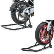 Set: Einarmständer passend für BMW R NineT 14-23 Montageständer Single-Classic schwarz + Montageständer Vorderrad Evo-V mit V-Aufnahmen gefedert matt
