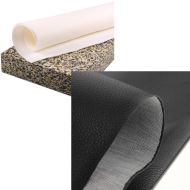 Set: Sitzbank Schaumstoff M 66x34x8cm + Sitzbank-Bezug in Leder-Optik Matt schwarz
