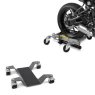 Set: Rangierhilfe Hinterrad Heavy Duty Mover 2 silber + Rangierhilfe für Hauptständer Easy Mover II bis 400kg in grau