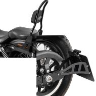 Set: Sissybar passend für Harley Davidson Street Bob 09-17/LR Craftride Fast Rider-M schwarz + Seitlicher Kennzeichenhalter passend für Harley Davidson Dyna Low Rider S 16-17 CRB Craftride schwarz