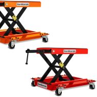 Set: Moto Cric Chariot De Déplacement Mid-lift M Mover 500 kg en orange + Moto Cric Chariot De Déplacement Mid-lift M Mover 500 kg en rouge