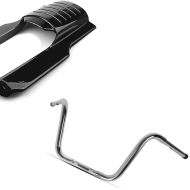 Set: Kotflügelverlängerung hinten passend für Harley Davidson Road King 96-08 Craftride + Lenker Ape Hanger Fat Classic 1-1/4" Höhe 12" passend für Harley Davidson von Craftride Chrom