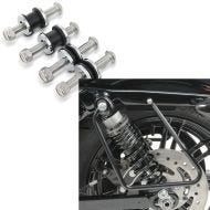 Set: Kit de fixation compatible avec Harley Davidson Sportster 2004-2020 Craftride Kit de Montage Docking Hardware + Support Ecarteurs de Sacoches compatible avec Harley Davidson Sportster 04-20 noir Craftride