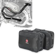Set: Sturzbügel L passend für BMW R 1200 GS 04-12 Motoguard Schutzbügel + Vario Koffer Innentaschen passend für BMW R 1200 GS / Adventure 04-12 Koffertaschen Bagtecs MV1