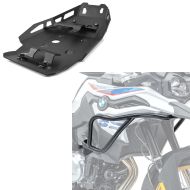 Set: Pare carter haut compatible avec BMW F 750 GS / BMW F 850 GS 18-22 crashbar Réservoir Motoguard + Sabot moteur compatible avec BMW F 750 GS 18-20 Motoguard pare moteur Aluminium noir