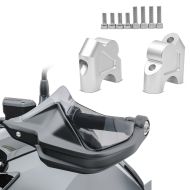 Set: Lenkererhöhung 30mm passend für BMW R 1200 GS / Adventure 13-18 Tourtecs silber + Handprotektoren Verlängerung passend für BMW R 1200 GS 13-18 Motoguard rauchgrau