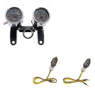Clignotants compatible avec Yamaha XJ 600 F / N LED KP8 teinté + Compteur de Vitesse compatible avec Yamaha XJ 600 F / N / S Diversion VTV chrome