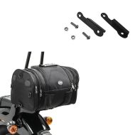 Hecktasche passend für Yamaha XV 950 / R Gepäckrolle Craftride RB1 24-30Ltr + Blinkerverlegung passend für Yamaha XV 950 / R 14-20 Blinker hinten Versatz Kit Craftride