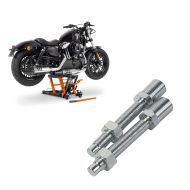 Set: Hebebühne Harley-Davidson Breakout / 114 ConStands Mid-Lift L in orange + Tieferlegungskit 1-2" für Harley Breakout 13-17 Tieferlegung Craftride_1