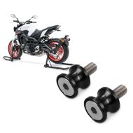 Set: Motorrad Montageständer Set Constands FB Motorradständer vorne und hinten + Motorrad Prismabuchsen-Racingadapter Motea Jerez M8 schwarz