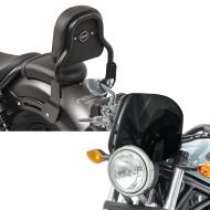 Set: Sissy Bar XS3 passend für Honda Rebel 500 CMX 17-24 schwarz Craftride + Windschild passend für Honda Rebel 500 CMX 17-24 Craftride Windschutzscheibe schwarz
