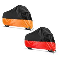 Set: Abdeckplane passend für Honda Gold Wing 1500 / 1800 Craftride XXXXL in schwarz-orange + Abdeckplane passend für Honda Gold Wing 1800 / 1500 / F6B Craftride XXXL schwarz-rot